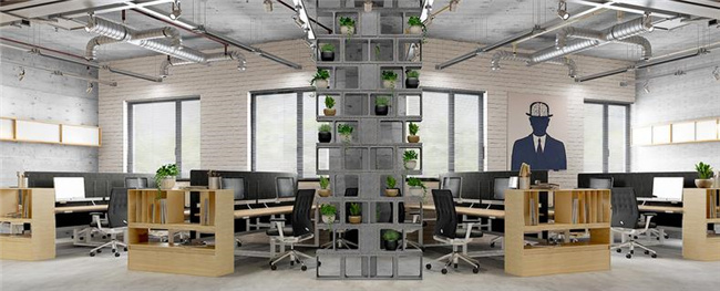 工業(yè)風綠色辦公室設計
